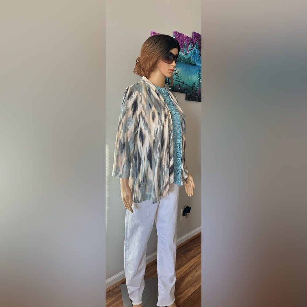 Kasper Medium Size Onion-skin
Soft Blazer In Sea Stone Cardigan